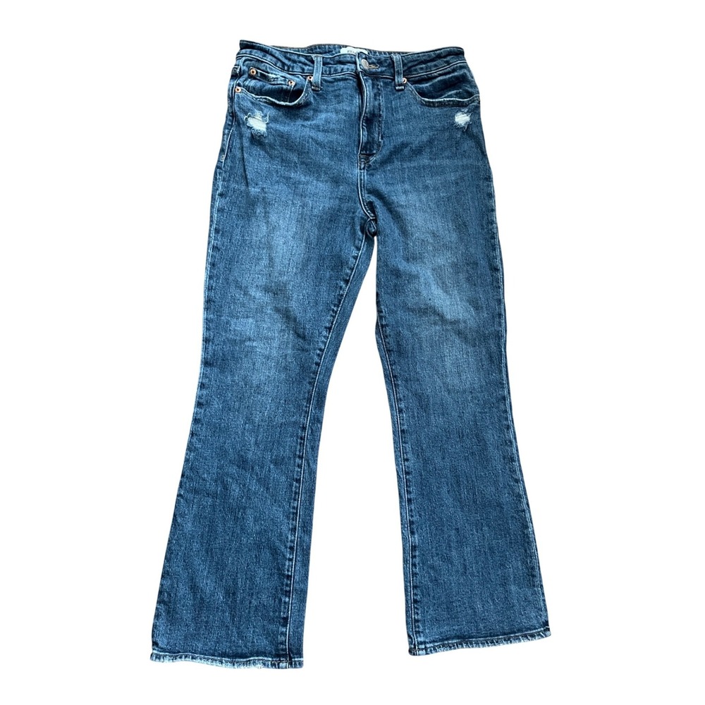 Distressed Stretch Straight Jeans Medium Wash Pistola‎ Women 29